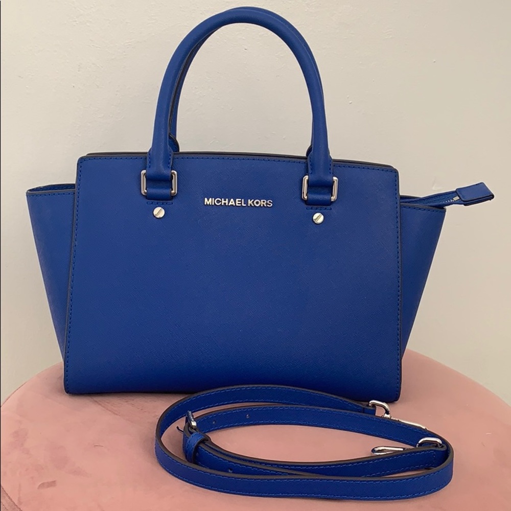 Blue Micheal Kors Handbag